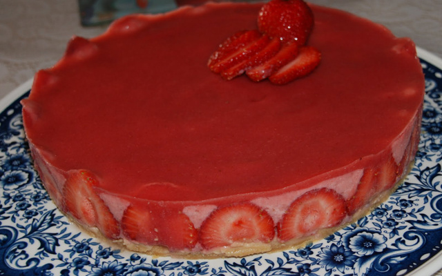 Bavarois aux fraises
