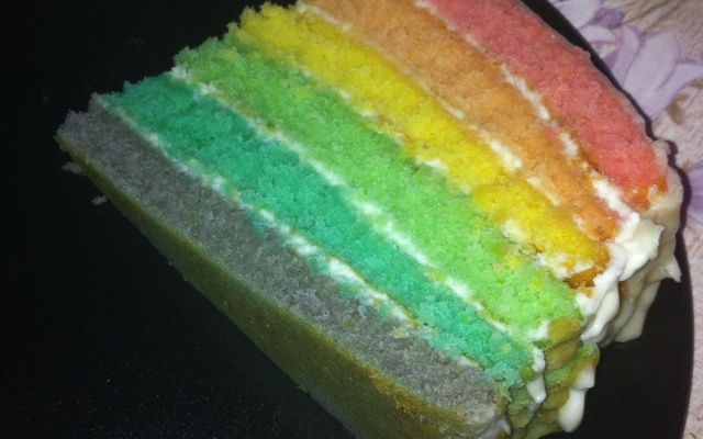 Rainbow Cake facile