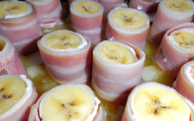 Bananes enroulées de jambon et gratinées au four