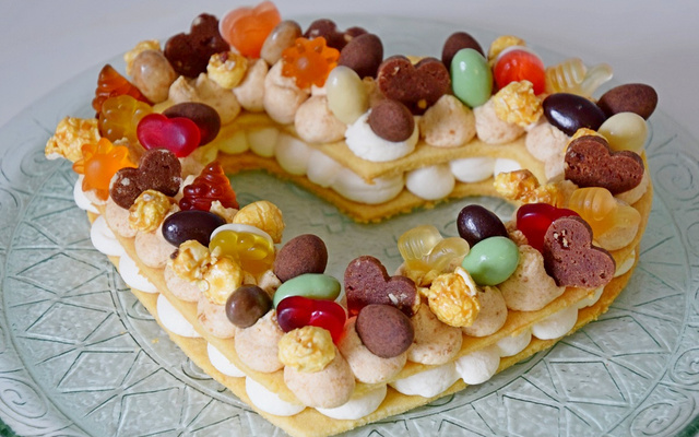 Un number cake revisité en heart cake!