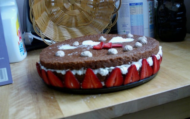Entremet fraise chocolat