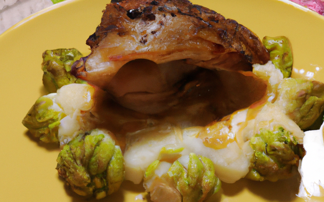 Chou-fleur de canard à la crème de camembert