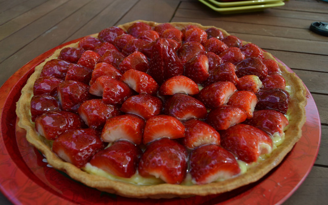 Tarte aux fraises croustillante