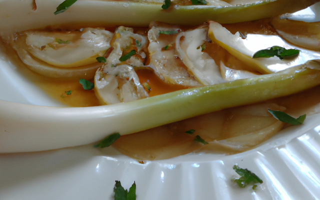 Poireaux à la grecque au Muscadet