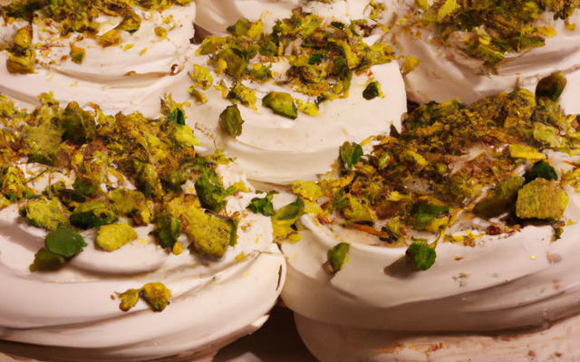 Meringue aux pistaches