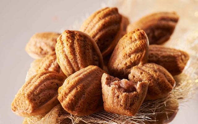 Madeleines aux marrons, cœur fondant