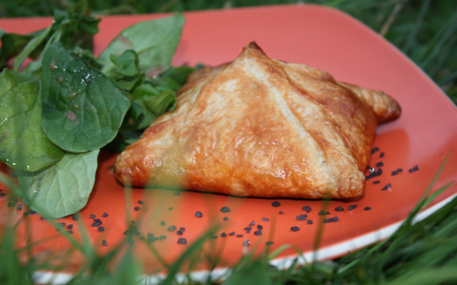 Feuilleté chèvre, tomates séchées, épinards