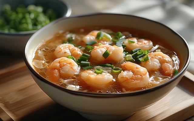 Soupe chinoise aux crevettes