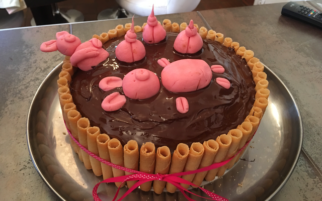 Bain de boue pour les cochons