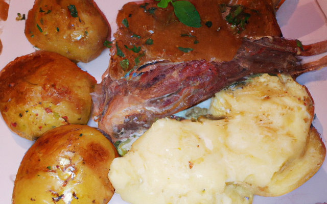 Gigot d'agneau et gratin de pommes de terre