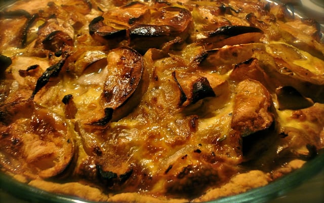 Tarte aux pommes et aux oignons