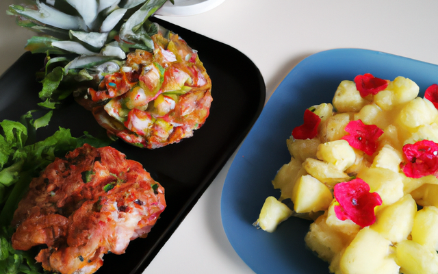 Poulet Tandoori et tartare d'ananas M'les Fruits