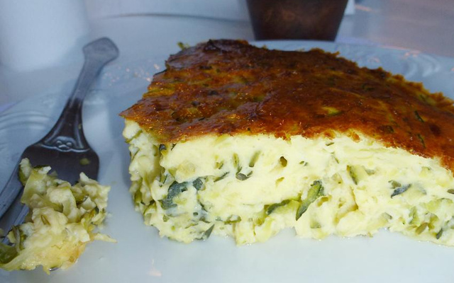 Flan de courgettes au chèvre de kiwi-forme
