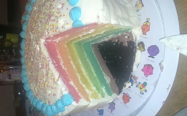 Gâteau arc en ciel