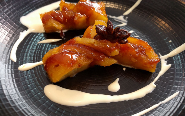 Ananas rôti vanille passion