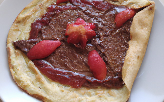 Galette au Nutella et à la confiture de fraise