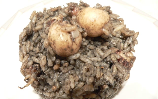Risotto à l'encre de seiche