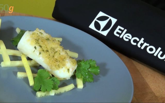 Pavé de cabillaud en croûte de citron et gingembre confits