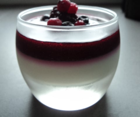 Panacotta aux fruits rouges