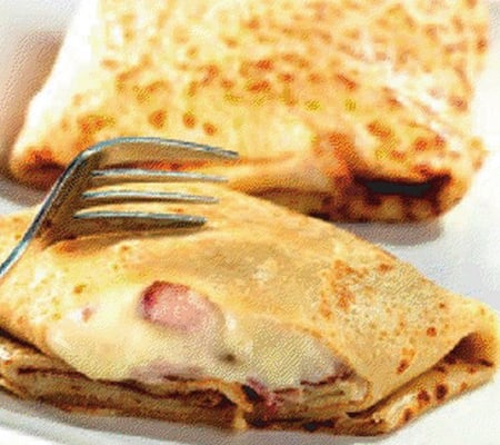 Crêpes au Comté et jambon