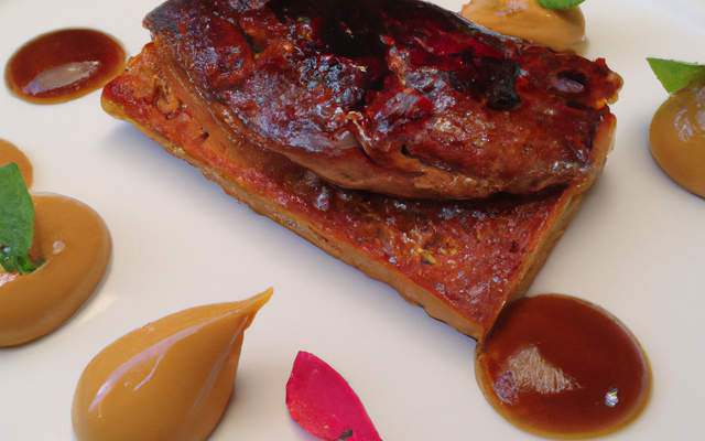 Le foie gras de canard sauté à la poudre de pain d'épice aux effluves de Pacherenc moelleux