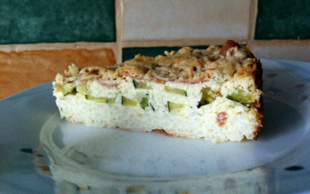 Tarte au riz et aux courgettes