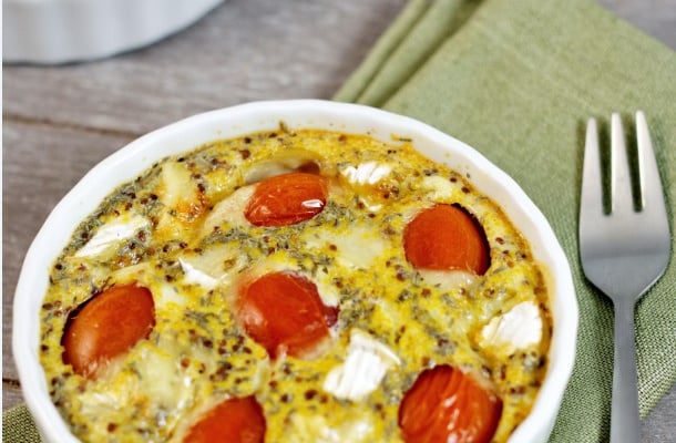 Clafoutis aux tomates cerise et au camembert Cœur de Lion