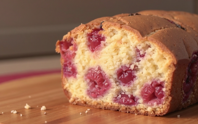 Cake aux framboises