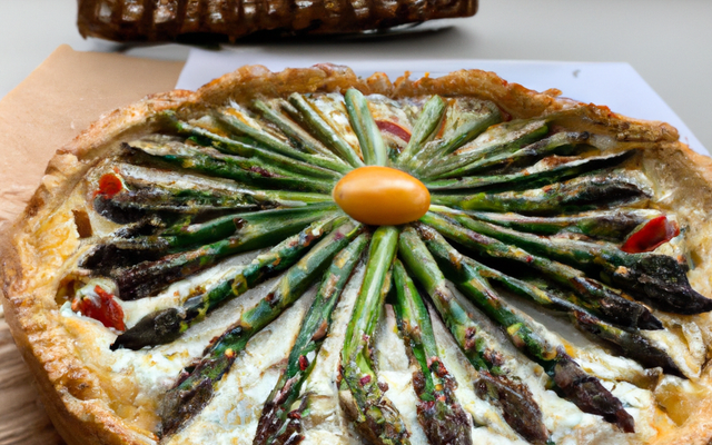 Tarte aux asperges et au chèvre
