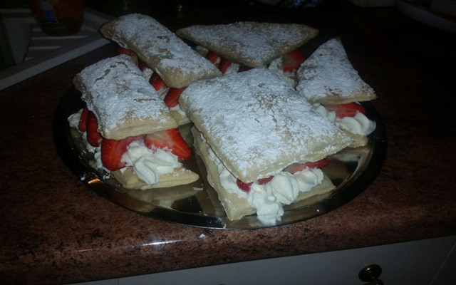 Mille-feuilles fraises/chantilly gourmantissime!
