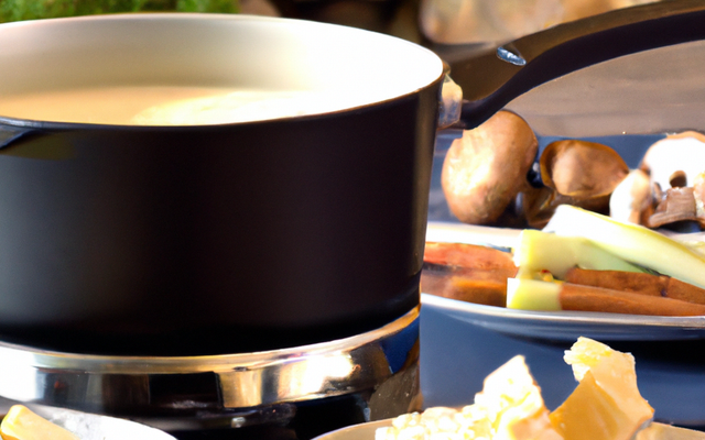 Régal forestier à la fondue de roquefort