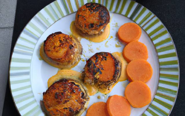 Saint Jacques marinées au Tandoori & sa mousseline de carotte au Curcuma