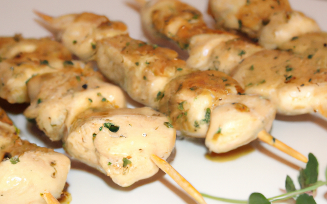 Brochettes de poulet à l'origan Cueillette & Cuisine sauce aux herbes