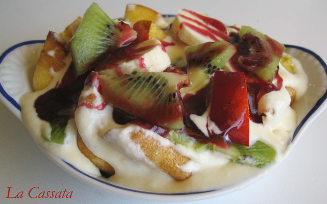 Crêpe sucrée au mascarpone et fruits frais