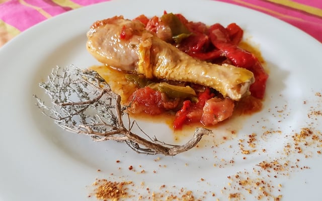 Poulet basquaise authentique