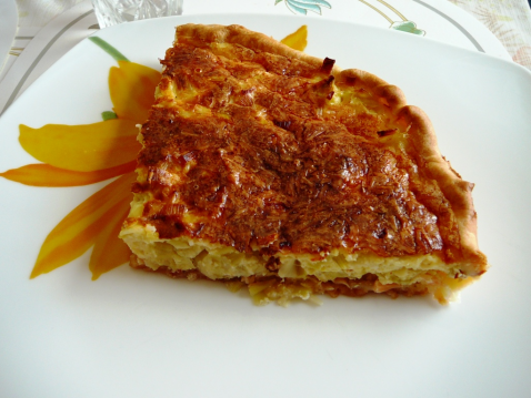 Tarte saumon-poireaux