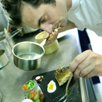 Rouget rôti aux frites de fenouil