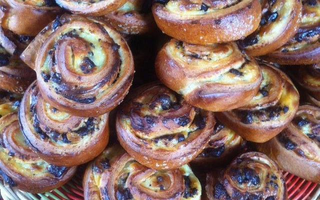 Escargots aux pépites de chocolat