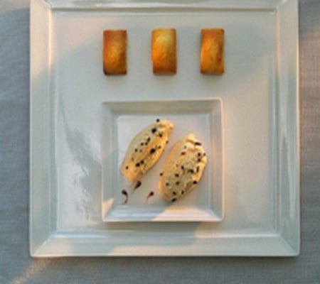 Mousse à la chicorée et financiers