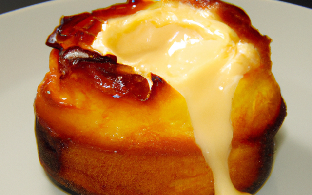 Baba inversé d'ariane ou babariane flambée au calvados