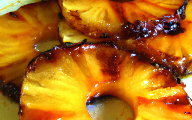 Ananas rôti au beurre salé