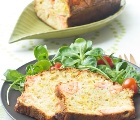 Cake au saumon et poireaux à la Mayonnaise