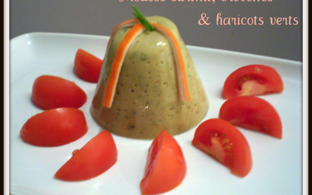 Mousse surimi, crevettes et... haricots verts