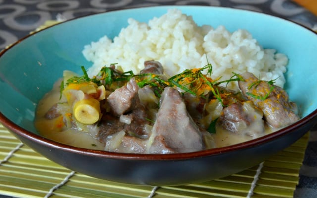 Fricassée d'agneau à la thaï