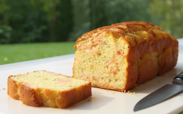 Cake au saumon fumé