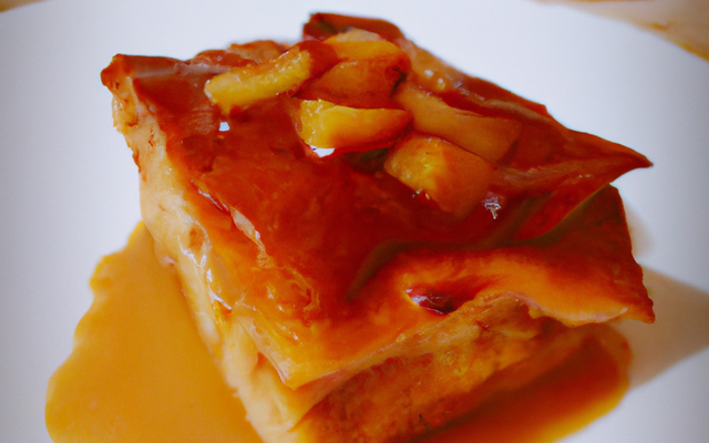 Gâteau à la danette au carambar et aux pommes