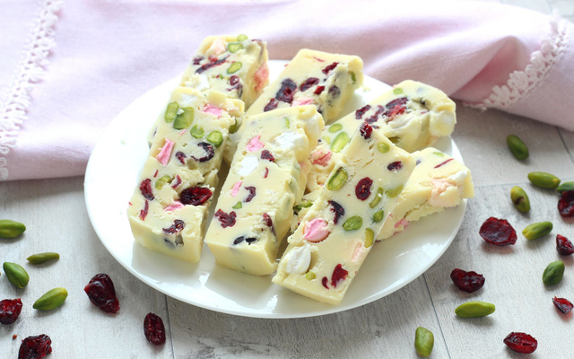 Barres au chocolat blanc