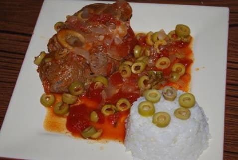 Jarret de veau aux olives