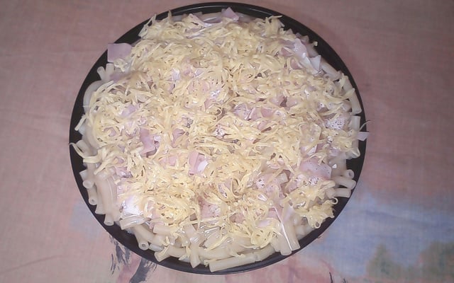Gratin de pâtes au jambon