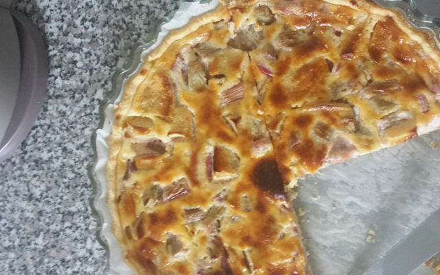 Tarte à la rhubarbe aérienne